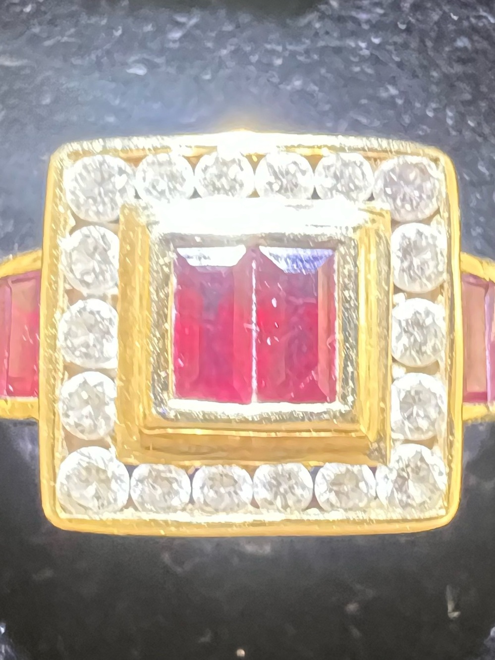 Le Vian Yellow Gold Ruby & Diamond Set